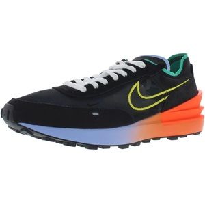 Size 10 Mens Nike Waffle One Shoes Black Yellow Strike Crimson DM9049-001